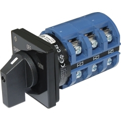 Blue Sea Systems 9019 AC Rotary Transfer Switch, 240 Volt AC 65 Amp, 3-Position