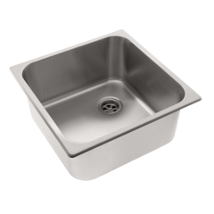 Rectangle Sink (Brushed Finish) 304 Stainless Steel, 2 inch Drain, SoundKOTE | Ambassador Marine S44-4614-BR-R