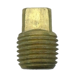Barr Marine 50-090-002 1/4 Inch Square Head Brass Pipe Plug
