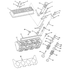 Cylinder Head Assembly - Crusader CM305XL