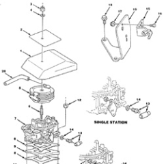 Carburetor Mounting - Crusader Model CM305XL/CM350XL/CM350HT
