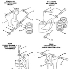 Engine & Transmission Mounts - Crusader Model CM305XL/CM350XL/CM350HT