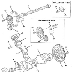 Crankshaft, Cam & Piston Assembly - Crusader CM350XL / CM350HT