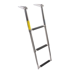 
Garelick 19616-61 3 Step Stainless Steel Telescoping Ladder, Over Platform 
