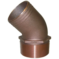 Groco PTHD-1250 Bronze 45 Degree Pipe-to-Hose Adapter