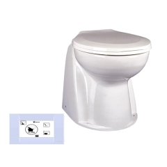 Raritan AVLWR02406 Atlantes Toilet with Elongated Bowl, 24V - Raw Water with STCBL Control 