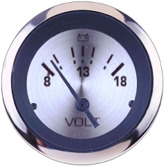 
Sierra 63478P Sterling Series Voltmeter Gauge - 8-18 VDC
