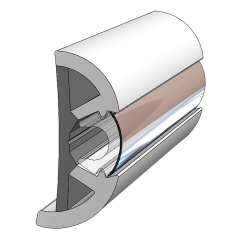 Taco Metals V11-9990WCM80-2 Flexible Frosty White Vinyl CoExtrusion